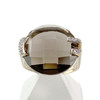 Bague d'occasion or 375 2 tons quartz fumé diamants - vue V1