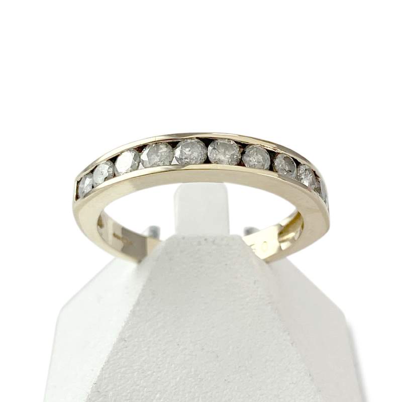 Bague d'occasion or 375 jaune diamants - vue 1
