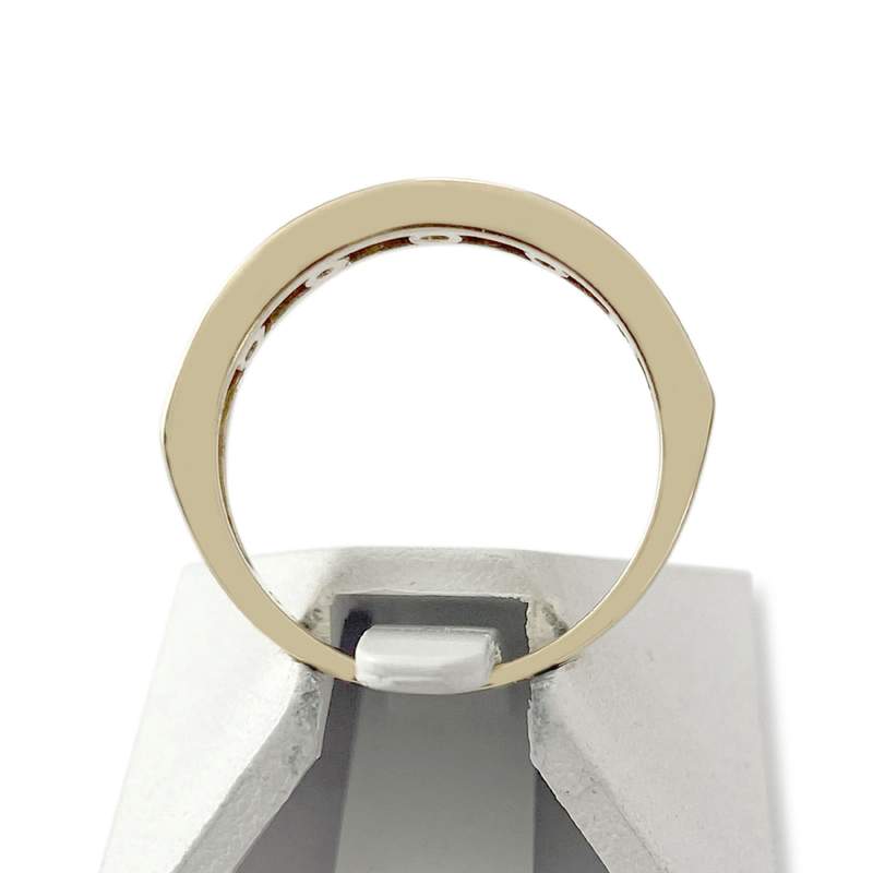 Bague d'occasion or 375 jaune diamants - vue 4