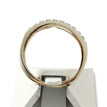 Bague d'occasion or 750 2 tons diamants