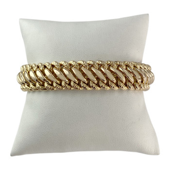 Second hand bracelet gold 750 yellow american mesh 19cm