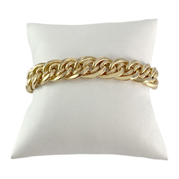 Bracelet d'occasion or 750 jaune maille fantaisie 18,5 cm