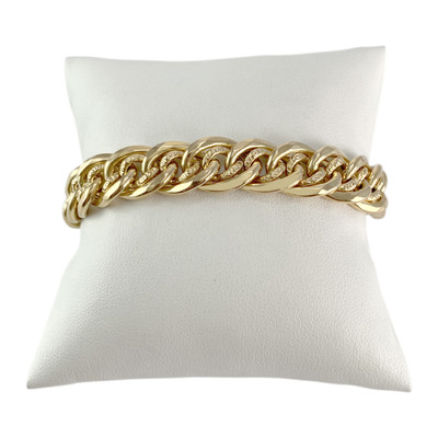 Secondhand bracelet gold 750 yellow fancy mesh 18,5 cm - view 1