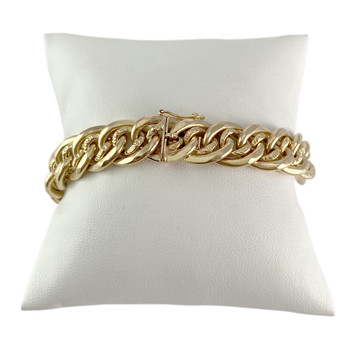 Bracelet d'occasion or 750 jaune maille fantaisie 18,5 cm