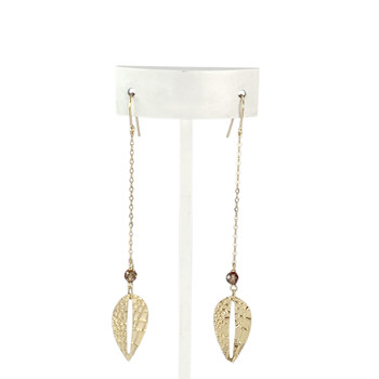 Boucles d'oreilles d'occasion or 750 jaune verres boules