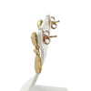 Boucles d'oreilles d'occasion or 750 2 tons diamants - vue V2
