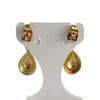 Boucles d'oreilles d'occasion or 750 2 tons diamants - vue V3