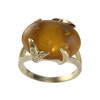 Bague d'occasion or 750 2 tons ambre - vue V1