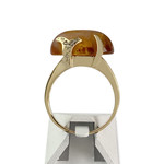 Bague d'occasion or 750 2 tons ambre - vue 3