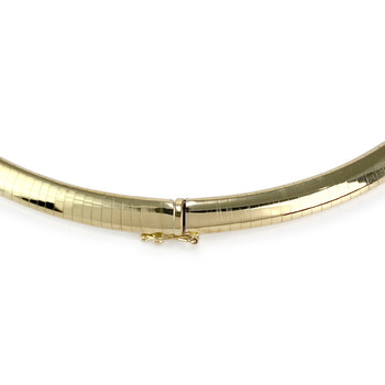 Collier hirschi d'occasion or 750 jaune maille oméga 44 cm