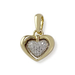 Pendentif hirschi coeur d'occasion 2 ors 750 diamants - vue 1