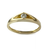 Solitaire d'occasion or 750 jaune diamant