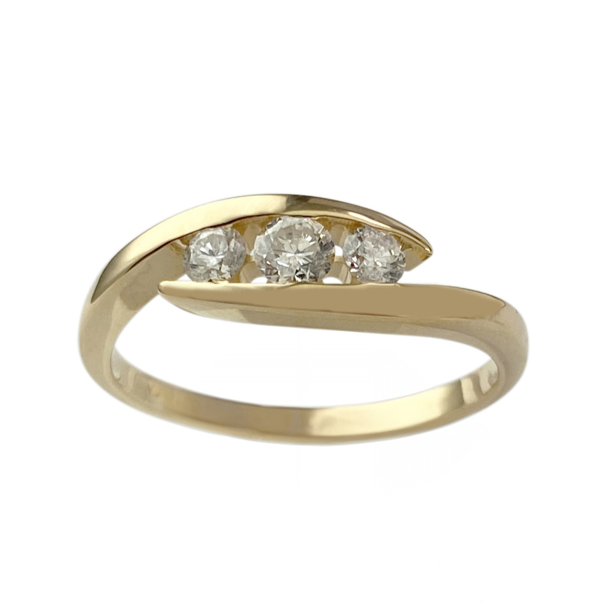 Bague d'occasion or 750 jaune diamants