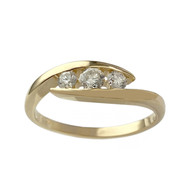 Bague d'occasion or 750 jaune diamants