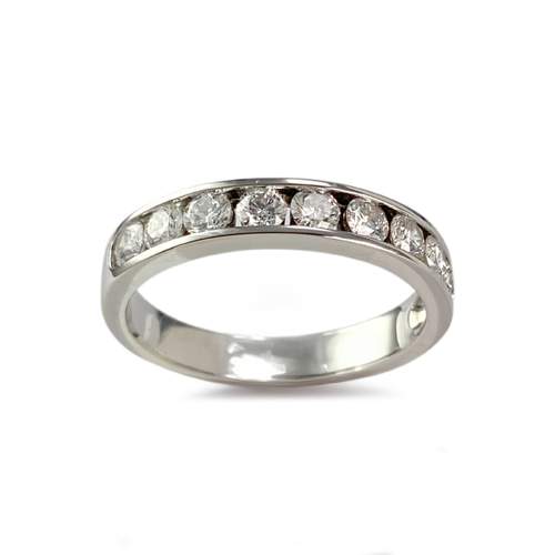 Bague d'occasion or 750 blanc diamants