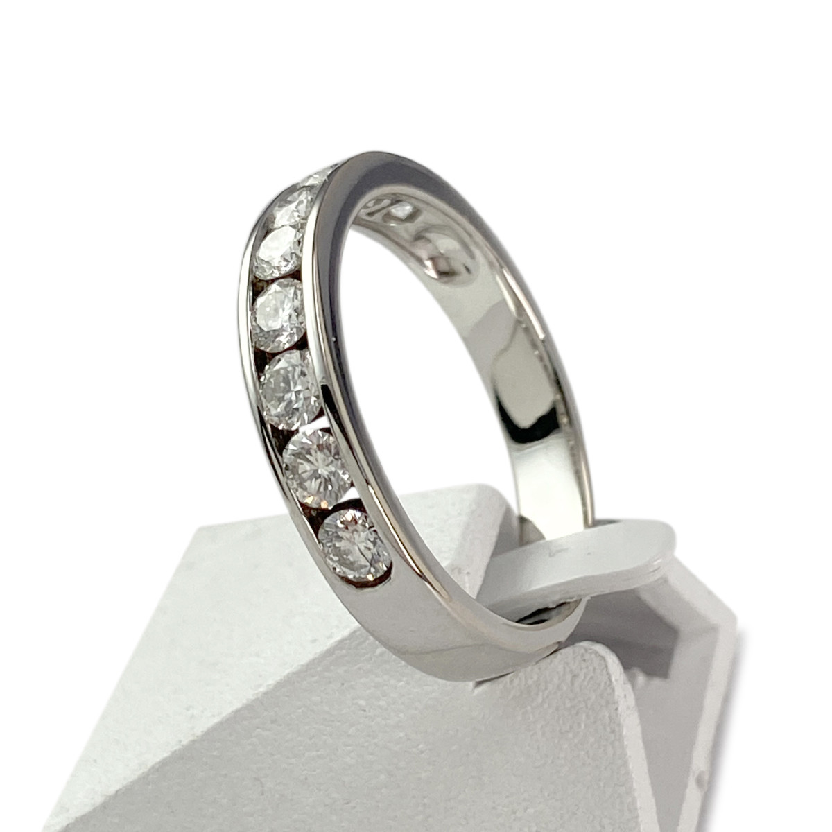 Bague d'occasion or 750 blanc diamants - vue 2