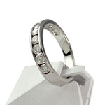 Second hand gold 750 white diamonds ring - view 2