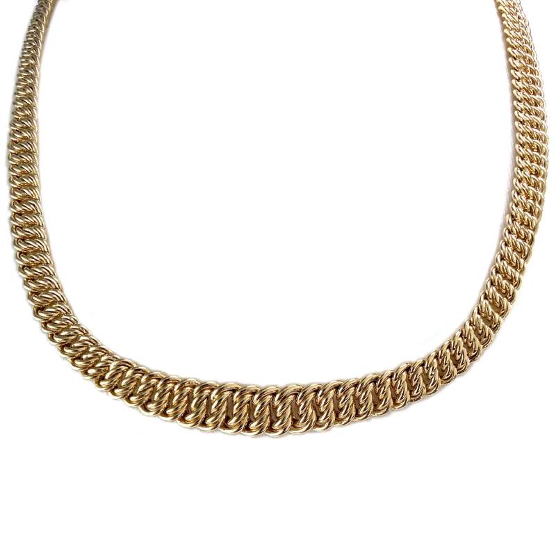 Collier d'occasion en or jaune 750, maille américaine, 45 cm - vue 1
