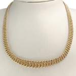 Collier d'occasion en or jaune 750, maille américaine, 45 cm - vue 2