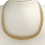 Collier en chute d'occasion or 750 jaune maille américaine 45 cm - vue 2