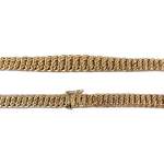 Collier d'occasion en or jaune 750, maille américaine, 45 cm - vue 3