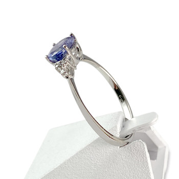 Gouden ring 375 witte tanzaniet diamant