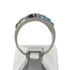 Bague d'occasion or blanc 375 topazes bleues traitées - vue V3