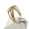 Bague d'occasion or 750 jaune diamants - vue V2