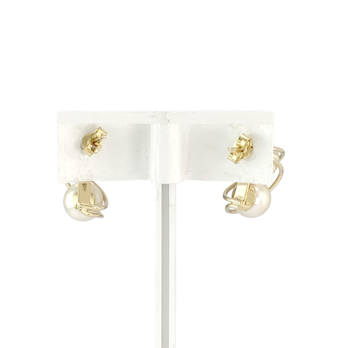 Boucles d'oreilles d'occasion or 750 perles de culture - vue 3