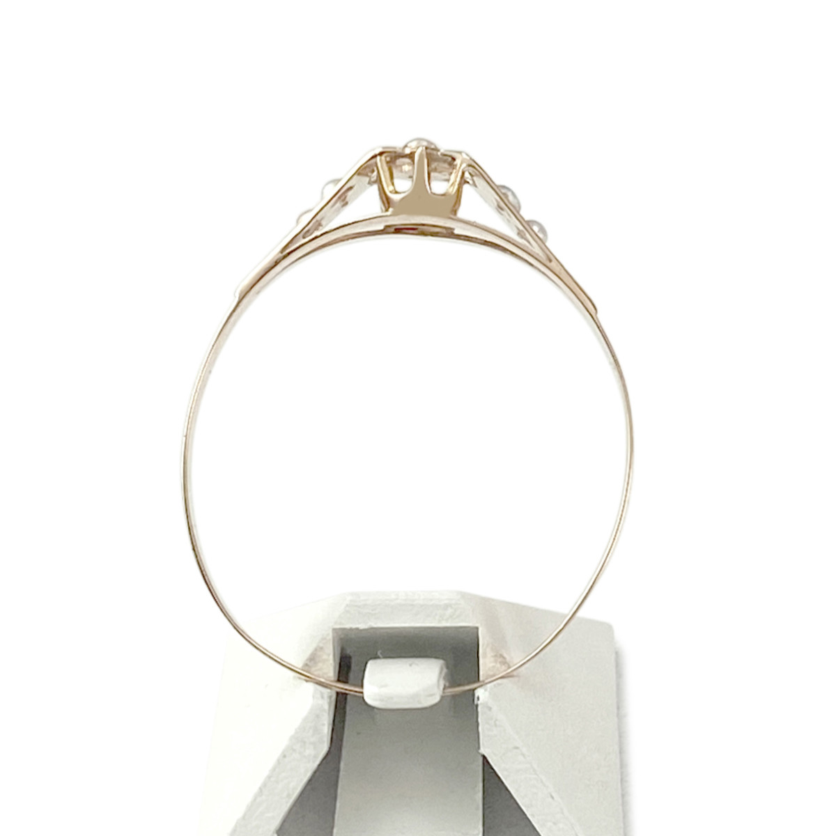 Bague d'occasion or 750 jaune perles de culture - vue 3