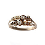Bague d'occasion or 750 rose perles de culture - vue 1