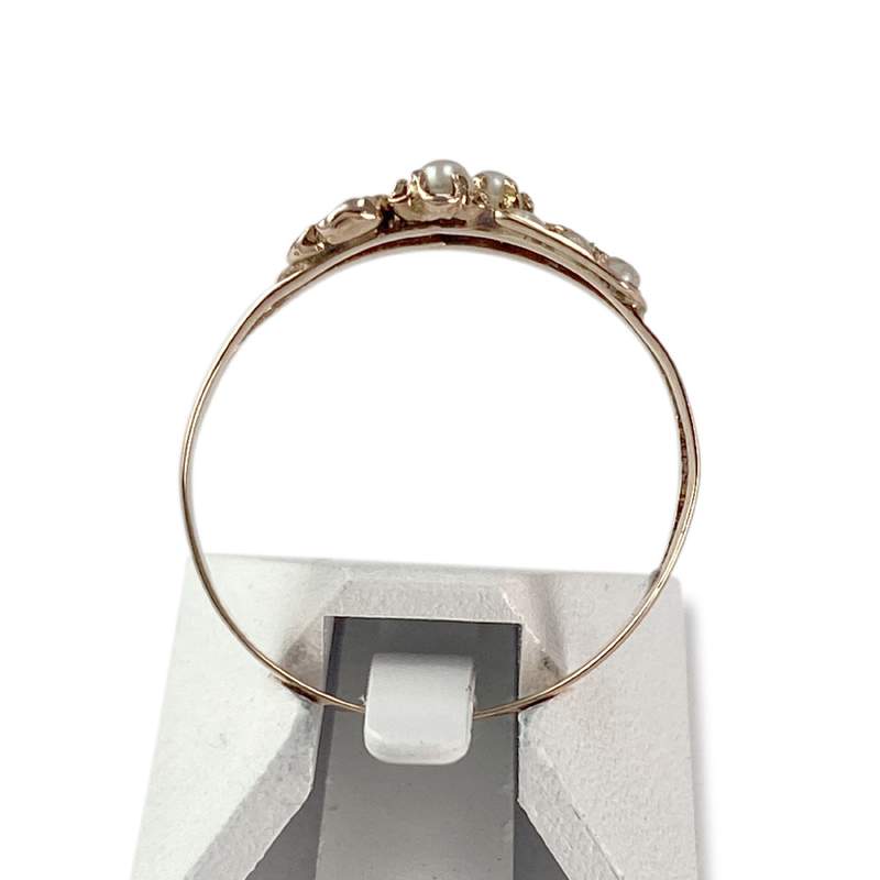 Bague d'occasion or 750 rose perles de culture - vue 3