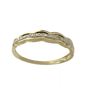 Bague d'occasion or 750 2 tons diamants