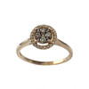 Bague d'occasion or 750 rose diamants - vue V1