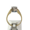 Bague d'occasion 2 ors 750 diamants aigue marine - vue V3