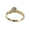 Solitaire d'occasion or 750 jaune diamant - vue V1