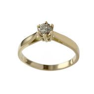 Solitaire d'occasion or 750 jaune diamant