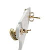 Boucles d'oreilles clous d'occasion or 750 2 tons rubis diamants - vue V2