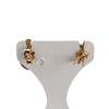 Boucles d'oreilles clous d'occasion or 750 2 tons rubis diamants - vue V3