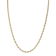 Collier d'occasion or 750 jaune maille torsadée 59 cm