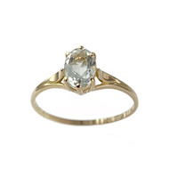 Bague d'occasion or 750 jaune aigue marine