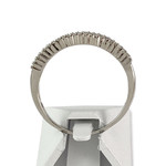 Bague d'occasion or 750 blanc saphirs diamants - vue 3