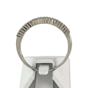 Second-hand gold 750 white sapphires diamonds ring