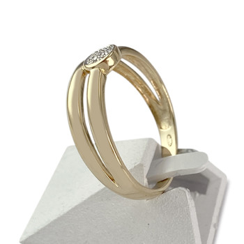 Bague d'occasion or 750 2 tons diamants