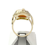 Second hand gold ring 750 yellow cameo - view 3