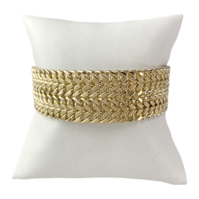 Bracelet d'occasion or 750 jaune maille fantaisie 20 cm - vue 1