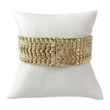 Bracelet d'occasion or 750 jaune maille fantaisie 20 cm