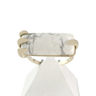 Bague d'occasion or 375 jaune howlite