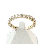 Bague tour complet d'occasion or 750 jaune diamants - vue 1