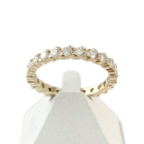 Second-hand full circle ring in 750 yellow gold with diamonds